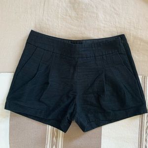 J. Crew black linen blend shorts